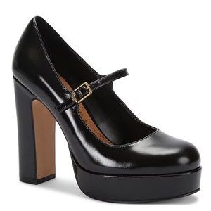 Kurt Geiger Regent Platform Leather Mary Jane Heels